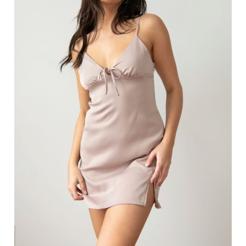 Brandt satin slip dress